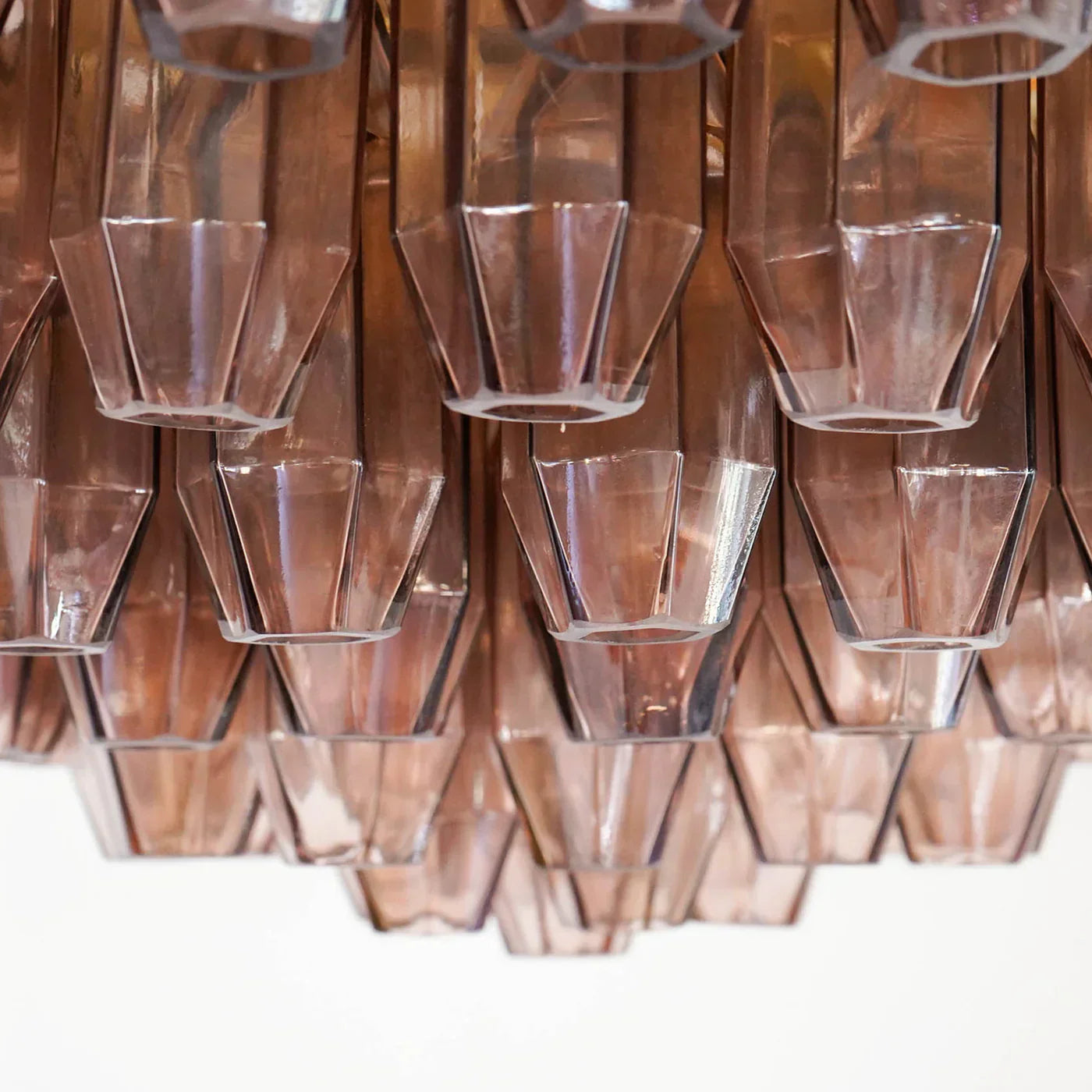 Prismatico Amethyst Glass Ceiling Lamp 35"
