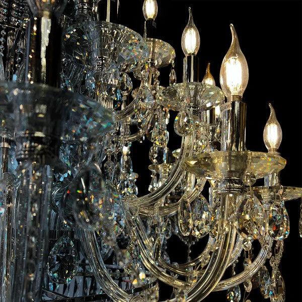 Extra Large European-Style Multi-Layers Candle Luxury Crystal Chandelier Gold Art Foyer / staircase Decorative