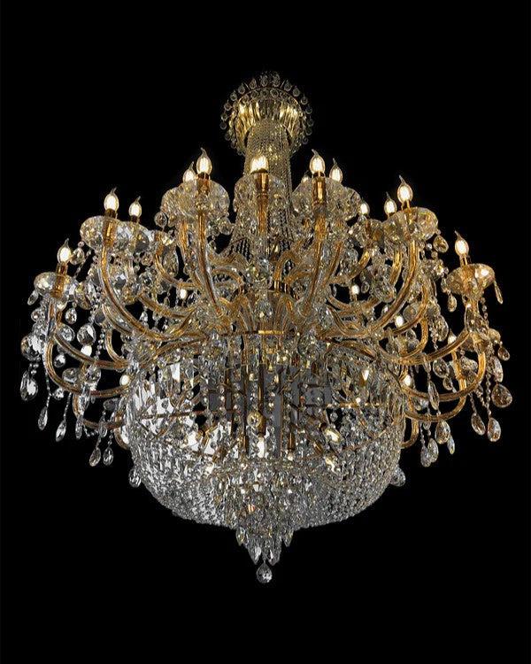 Extra Large European-Style Multi-Layers Candle Luxury Crystal Chandelier Gold Art Foyer / staircase Decorative