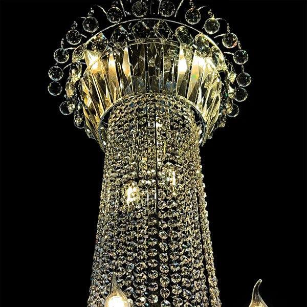 Extra Large European-Style Multi-Layers Candle Luxury Crystal Chandelier Gold Art Foyer / staircase Decorative