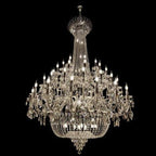 Extra Large European-Style Multi-Layers Candle Luxury Crystal Chandelier Gold Art Foyer / staircase Decorative