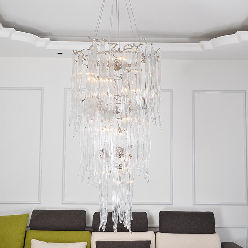 Luxury Crystal Branch Chandelier for Staircase