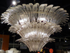 Flower Blossom Art Glass Chandelier for Living Room / bedroom
