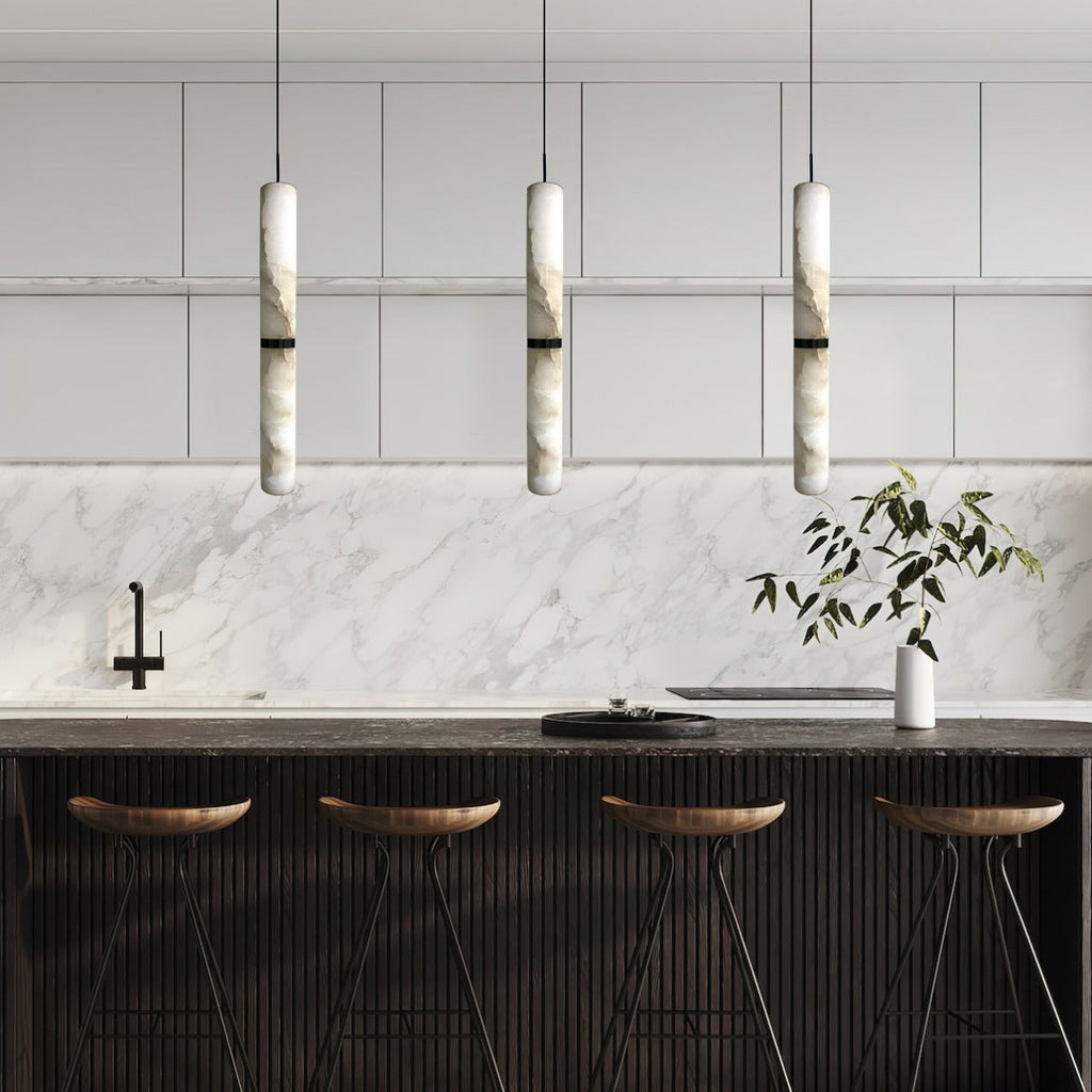 Modern Alabaster Pendant Light for Kitchen Island / bedside