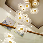 Modern Gold Finish Acrylic Pendant Chandelier with Quality Metal Frame