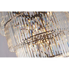 Extra Large Round 7-Tier Luxury Crystal Chandelier with Black, Coffee, Gold, Chrome Finish and Quality
