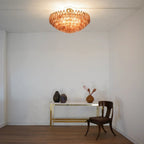 Prismatico Amethyst Glass Ceiling Lamp 35"