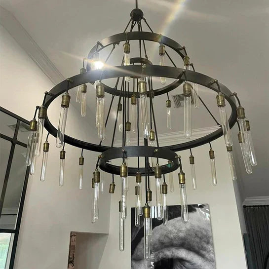 Retro-Inspired Metal Pendant Light Chandelier for Living Room / bedroom / staircase / villa