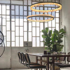 Modern Round Chandelier with Brass / black Finish and Natural Quartz Crystals