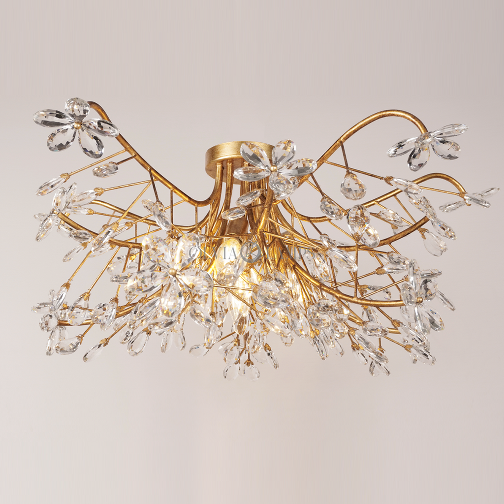 Crystal Flowers Fiore Flushmount 32''