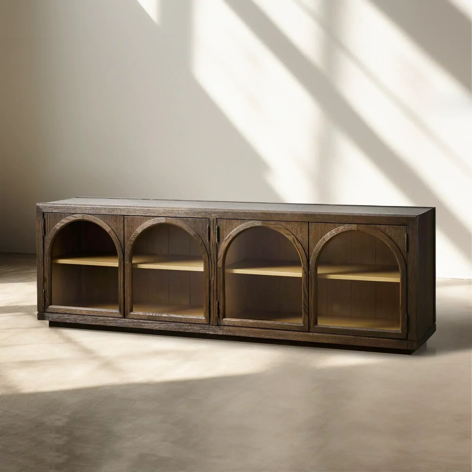Hattie Media Console in Oak 80-Inchw