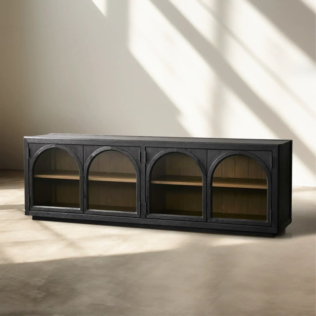 Hattie Media Console in Oak 80-Inchw