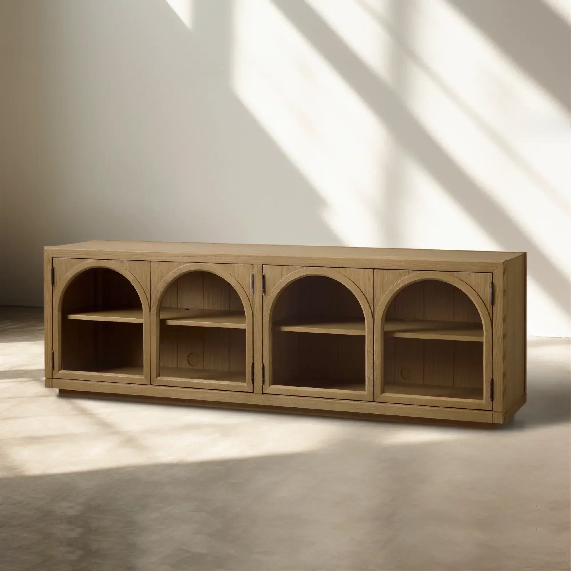 Hattie Media Console in Oak 80-Inchw