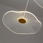 Modern Gold Finish Acrylic Pendant Chandelier with Quality Metal Frame