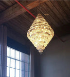 Chrome / Silver / Gold Extra Large Chandelier for Foyer Living Room Staircase Crystal Ceiling Lighting
