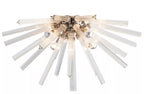 Flush Mount Sputnik Chandelier with Crystal and Metal Finish