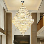Chrome / Silver / Gold Extra Large Chandelier for Foyer Living Room Staircase Crystal Ceiling Lighting