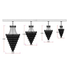 Luxury Modern Multi-Tiered Crystal Chandelier for Staircase / foyer
