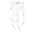 Modern Floating Acrylic Stick Chandelier for High-Ceiling