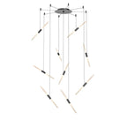 Modern Floating Acrylic Stick Chandelier for High-Ceiling