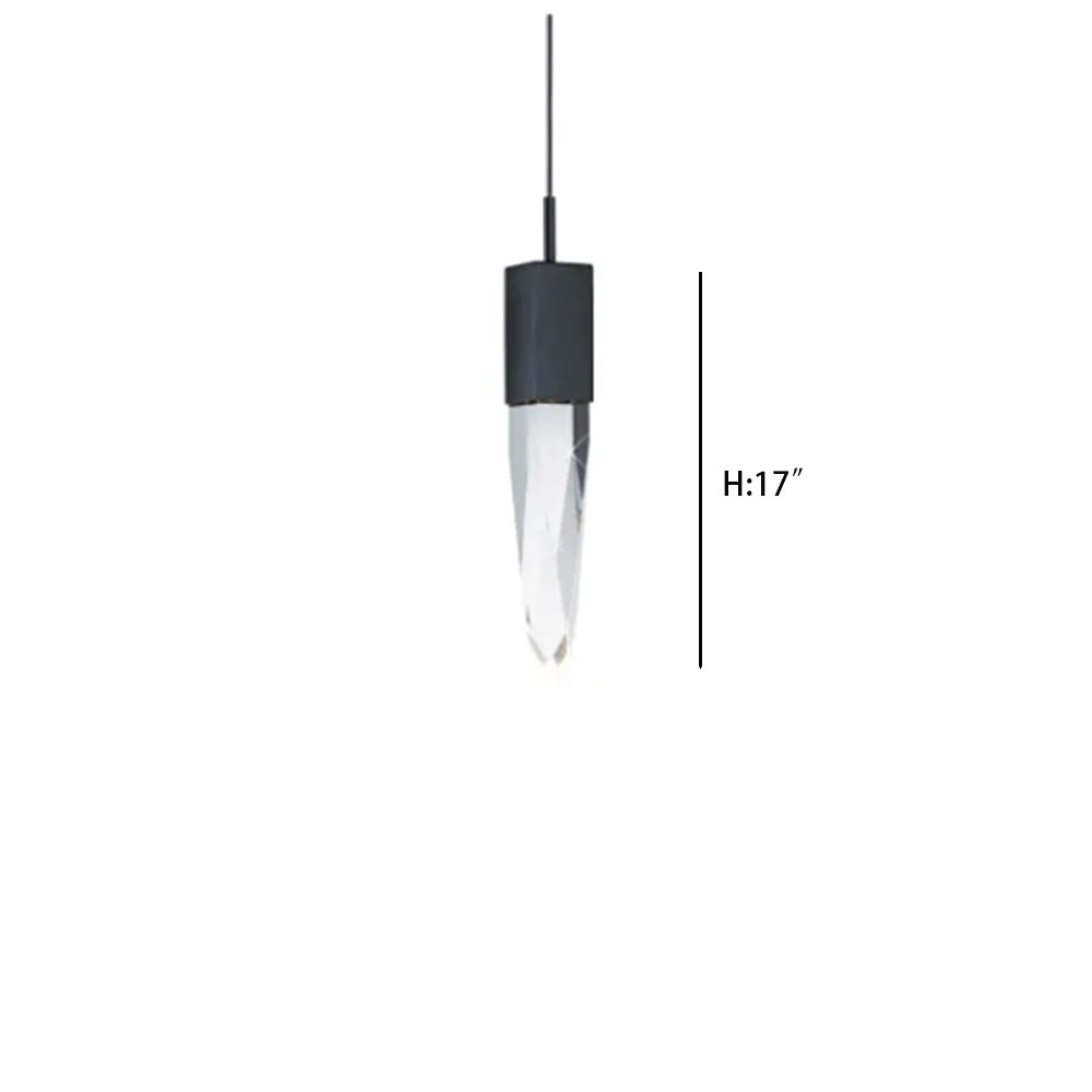Modern Light Luxury Round / rectangle Ceiling Pendant Light in Black Finish for Kitchen Island / Staircase /