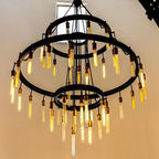 Retro-Inspired Metal Pendant Light Chandelier for Living Room / bedroom / staircase / villa