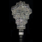 Luxury Plaza Multi-Tier Crystal Chandelier for High Ceilings / hotel Hall / 2 Story Foyer