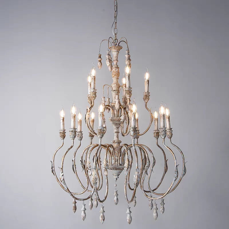French Vintage Candle Chandelier for Living Room / bedroom