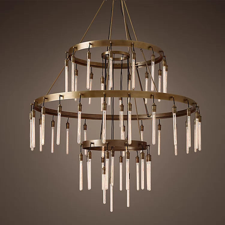 Retro-Inspired Metal Pendant Light Chandelier for Living Room / bedroom / staircase / villa