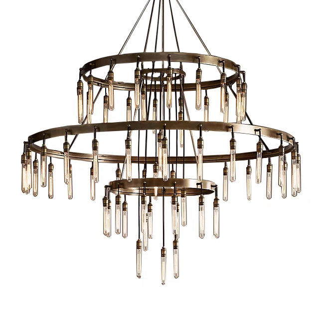 Retro-Inspired Metal Pendant Light Chandelier for Living Room / bedroom / staircase / villa