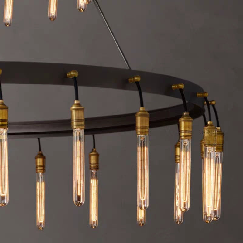 Retro-Inspired Metal Pendant Light Chandelier for Living Room / bedroom / staircase / villa