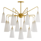 Vintage Blossom Cone Lampshade Chandelier for Living / dining Room / kicthen Island