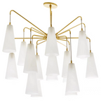 Vintage Blossom Cone Lampshade Chandelier for Living / dining Room / kicthen Island