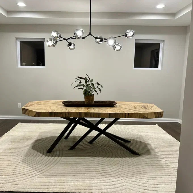 Modern Sputnik Smoky Gray / amber Glass Branch Chandelier for Kitchen Island / dining Room