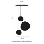 Modern Rock Acrylic Special Shape Pendant Lighting