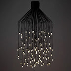 Rock Crystal Raindrop Chandelier with Polished Finish for Living Room Dining Room Staircase Foyer