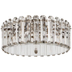 Simple Round Flush Mount Crystal Chandelier