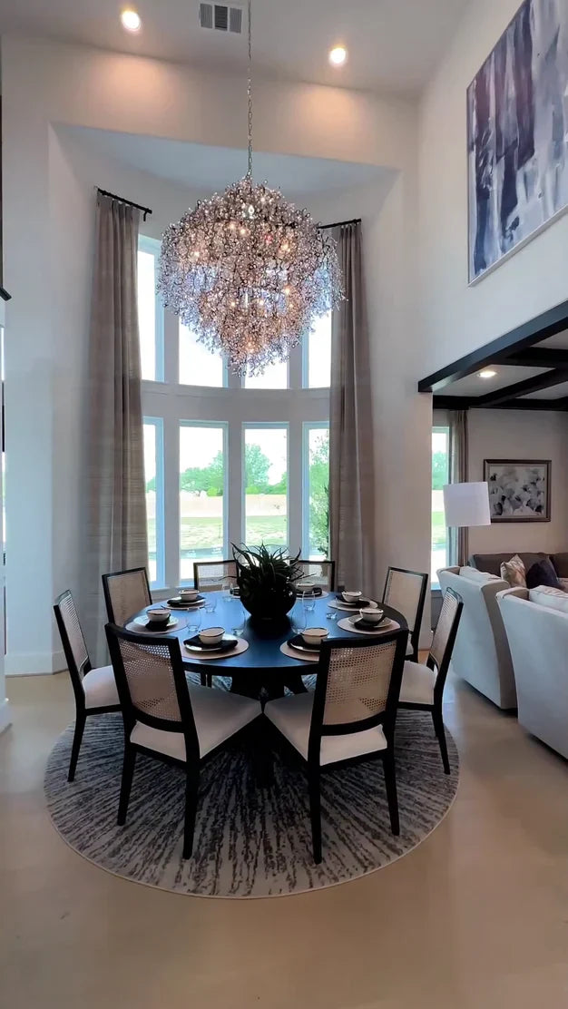 Modern 10 / 13 / 21-Light Gyroscopic Chrome Pendant Light Fixtures for Dining Room / living Room