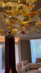 Custom Maple Leaf Chandelier for Villas / banquet Hall / hotel Lobby