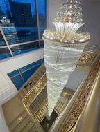 Luxury Extra Long Crystal Chandelier for Villa / staircase / foyer