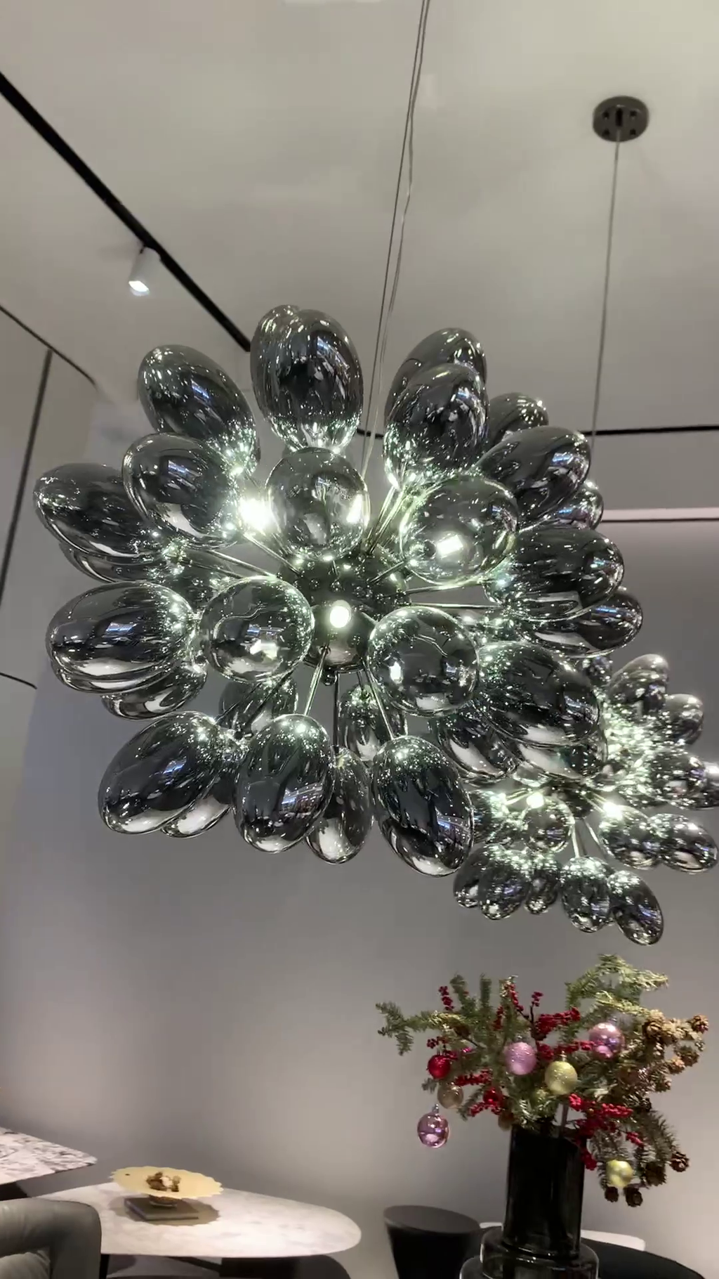 Creative Black Grape Glass Chandelier for Bar / dining / living Room / kitchen Island