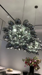 Creative Black Grape Glass Chandelier for Bar / dining / living Room / kitchen Island
