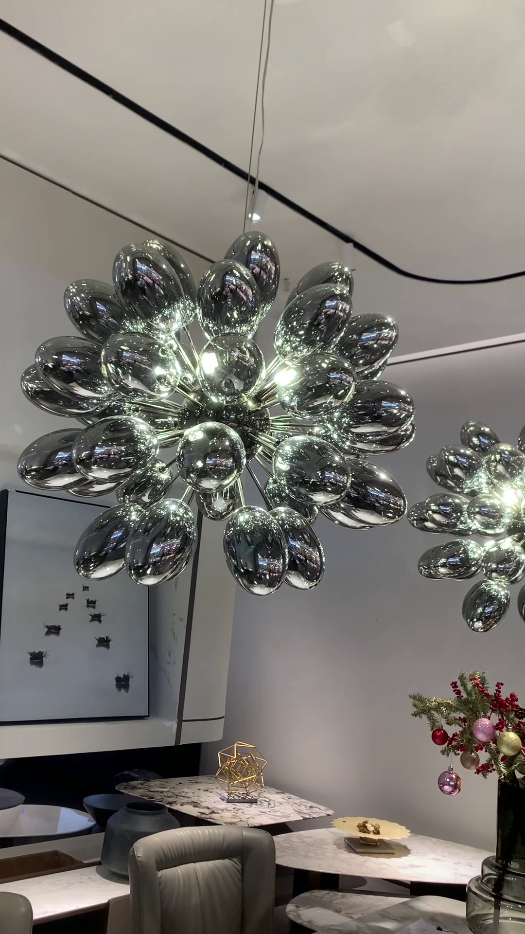 Creative Black Grape Glass Chandelier for Bar / dining / living Room / kitchen Island