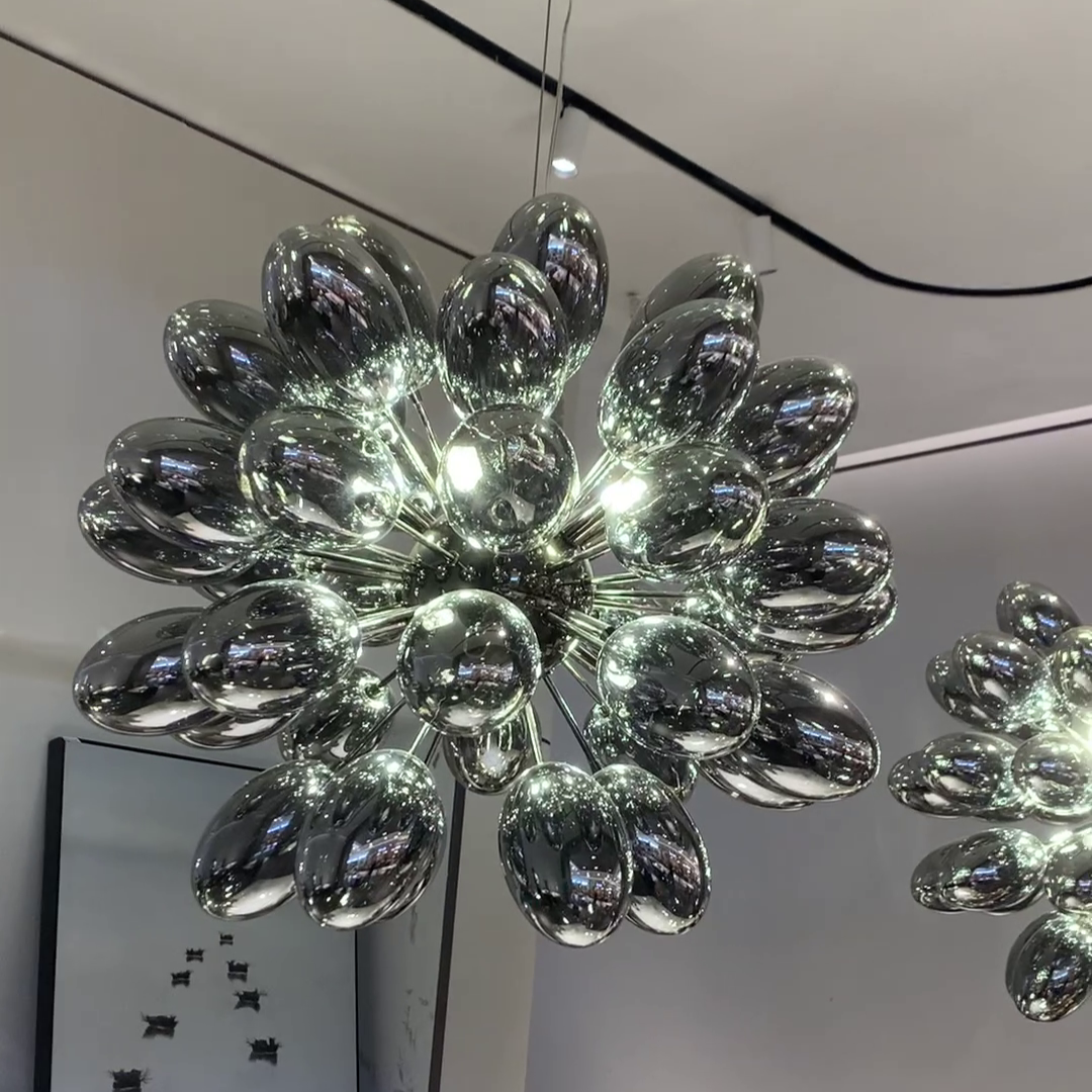 Creative Black Grape Glass Chandelier for Bar / dining / living Room / kitchen Island