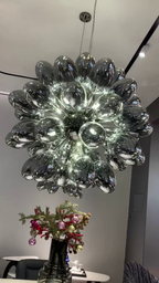 Creative Black Grape Glass Chandelier for Bar / dining / living Room / kitchen Island