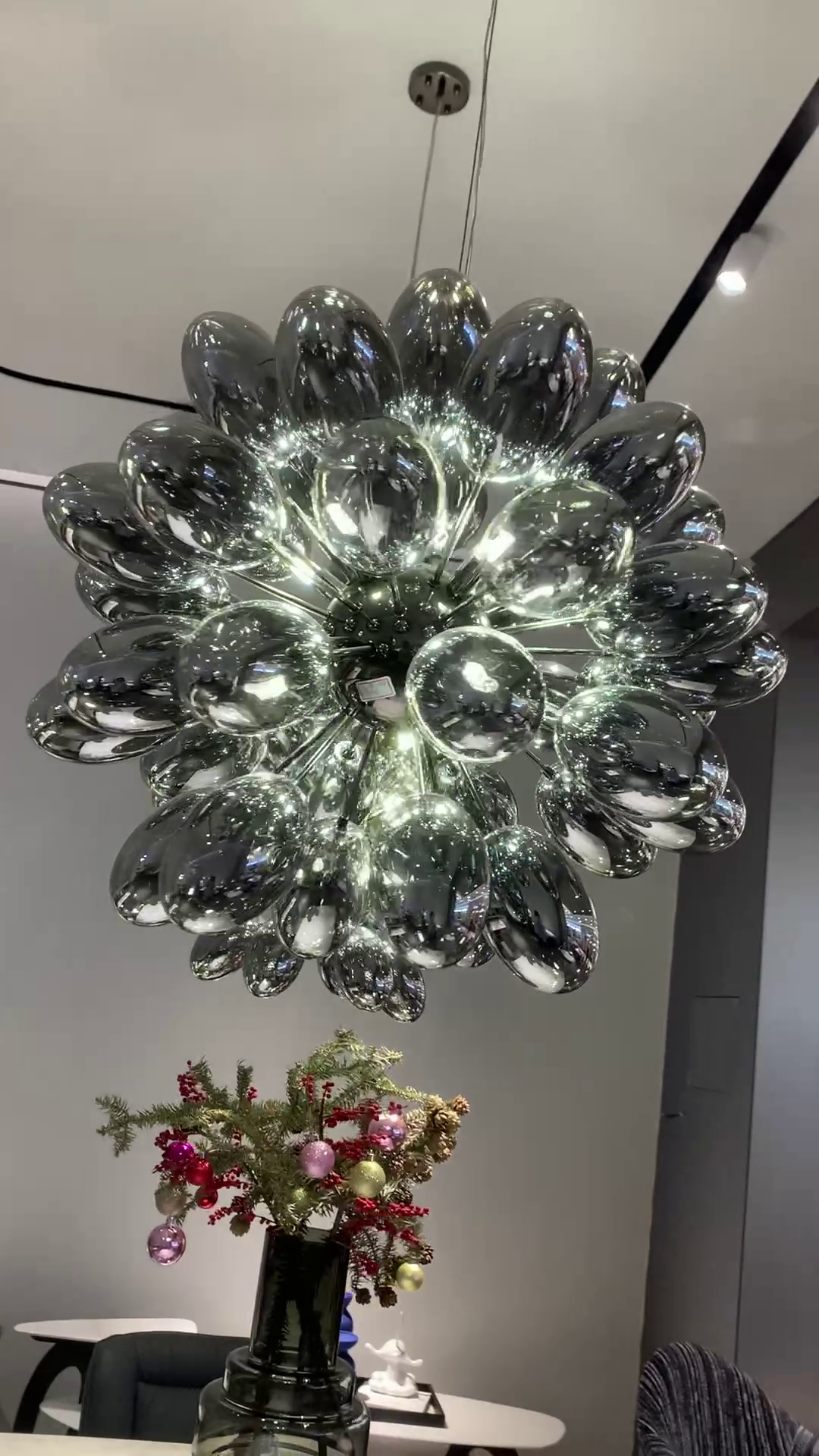 Creative Black Grape Glass Chandelier for Bar / dining / living Room / kitchen Island