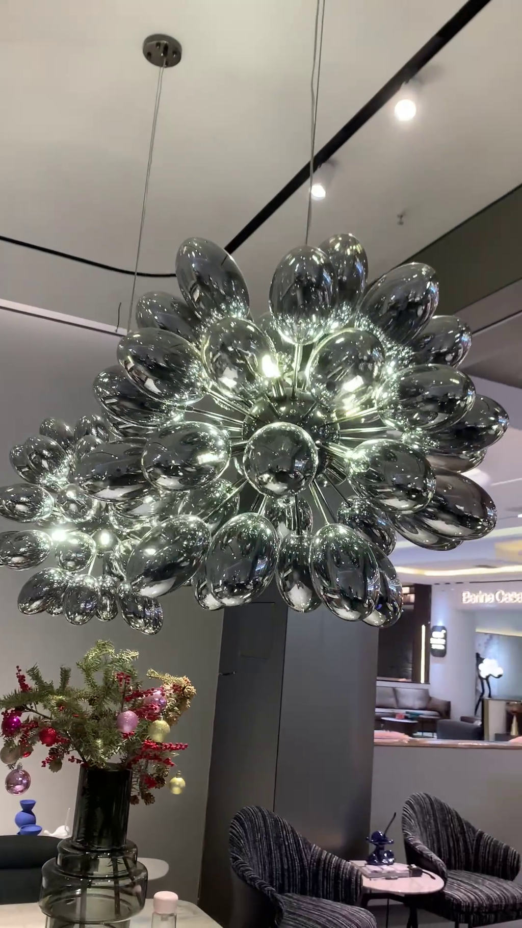 Creative Black Grape Glass Chandelier for Bar / dining / living Room / kitchen Island