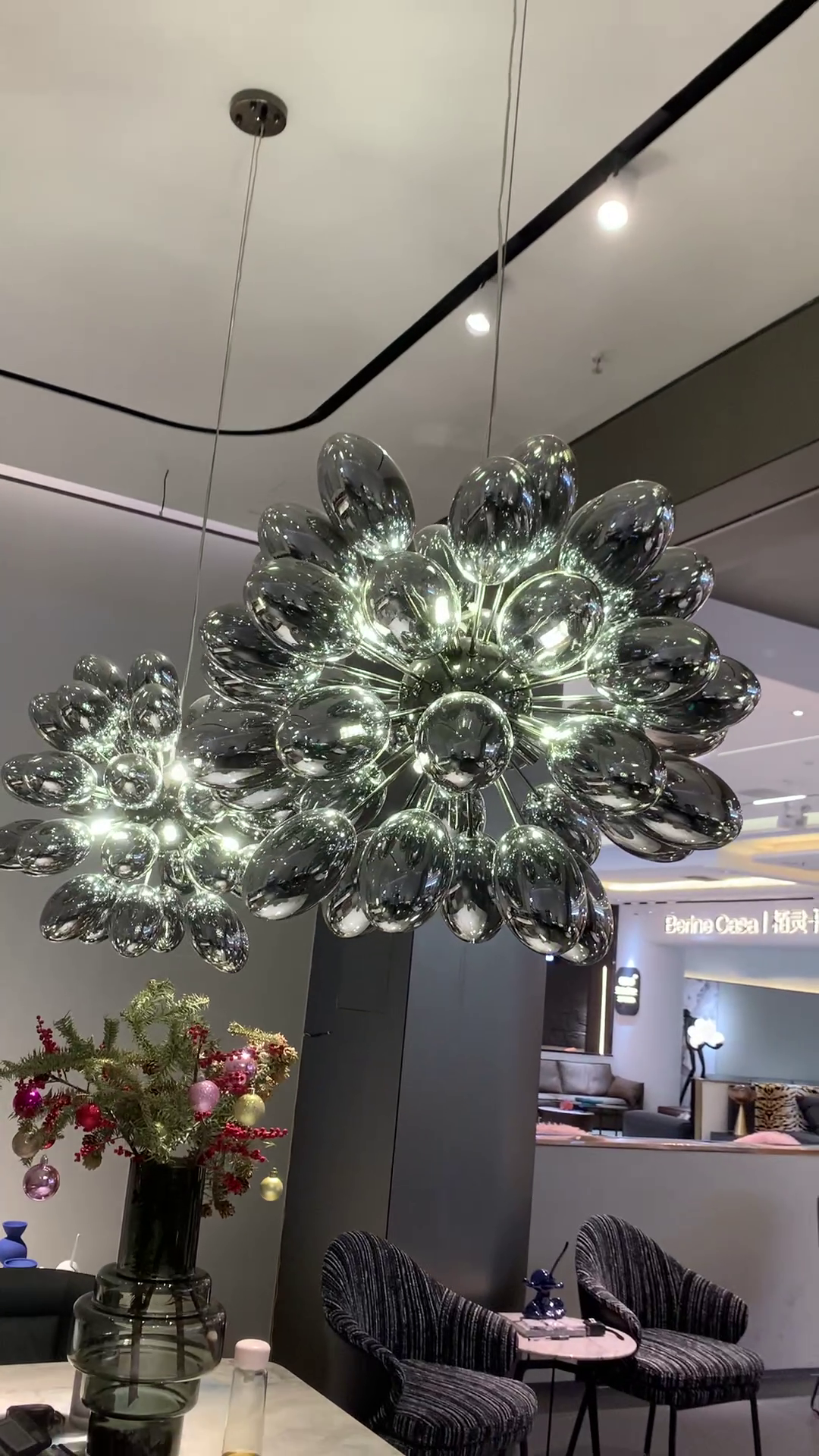 Creative Black Grape Glass Chandelier for Bar / dining / living Room / kitchen Island