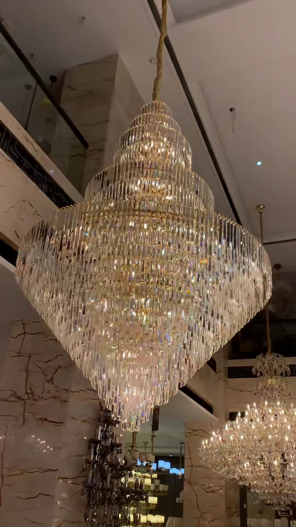 Luxury Multi-Tiered Extra Large Crystal Chandelier for Staircase / foyer / entryway