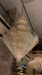 Luxury Multi-Tiered Extra Large Crystal Chandelier for Staircase / foyer / entryway